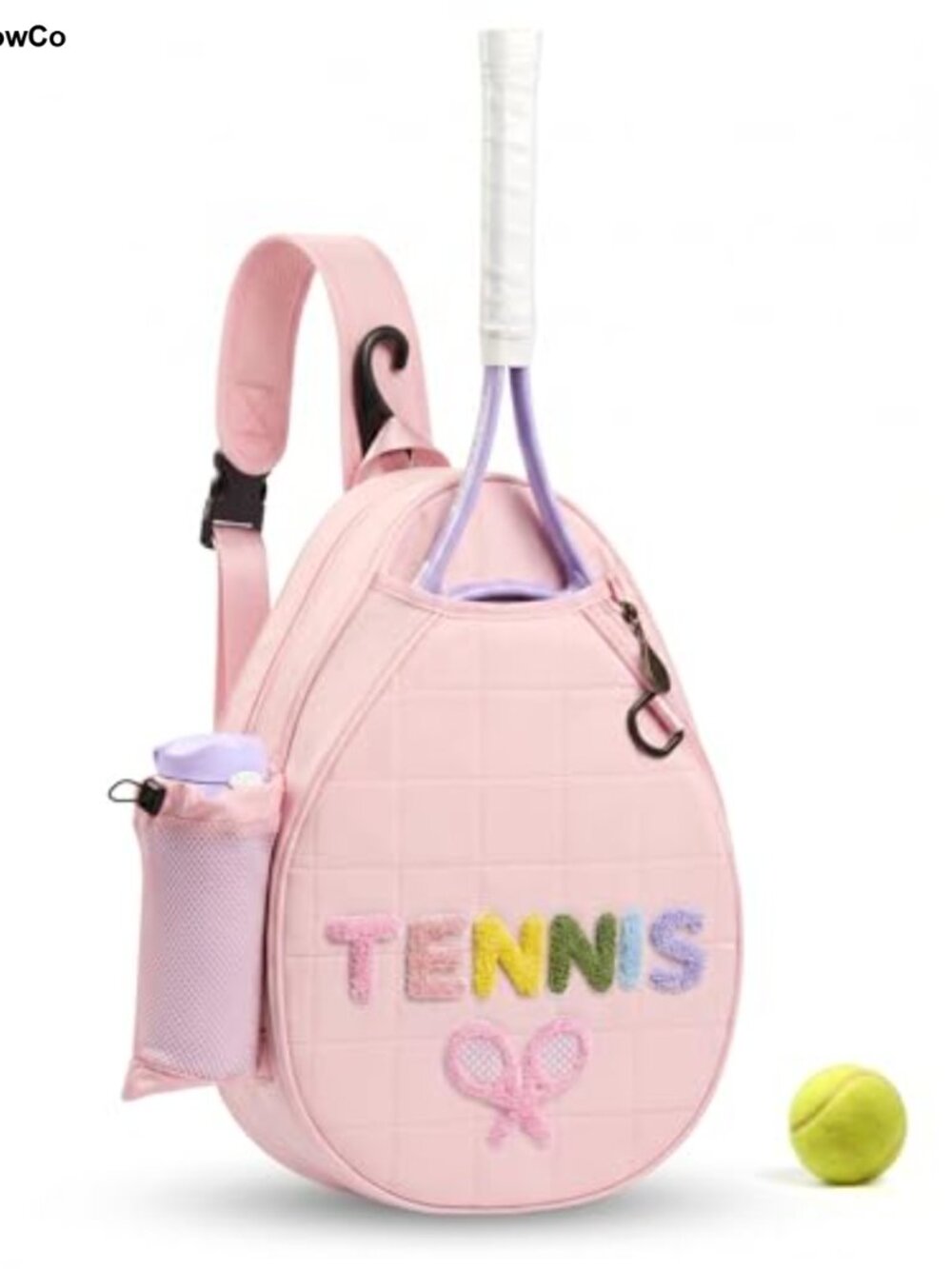 Waterproof Tennis Bag Crossbody Sling Racket Bag Padded Compartment Adjustable
